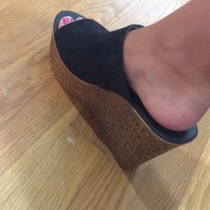 Nine West slide sandal wedges